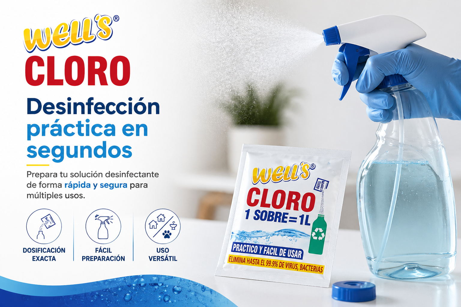 carrusel well's cloro polvo